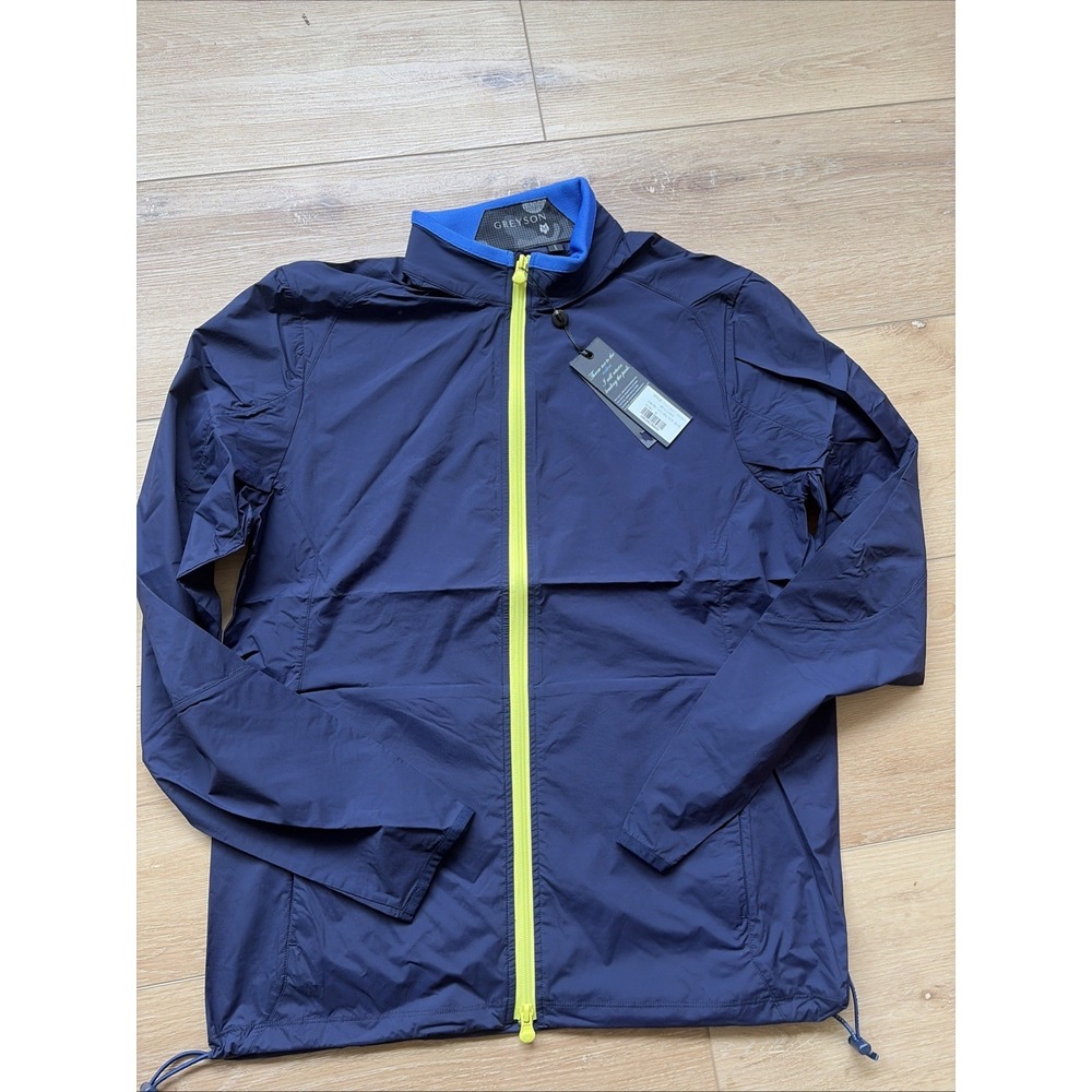Greyson Golf Jacket‎ Trailwolf Medium Maltese Blue Nylon Spandex NWT MSRP $188